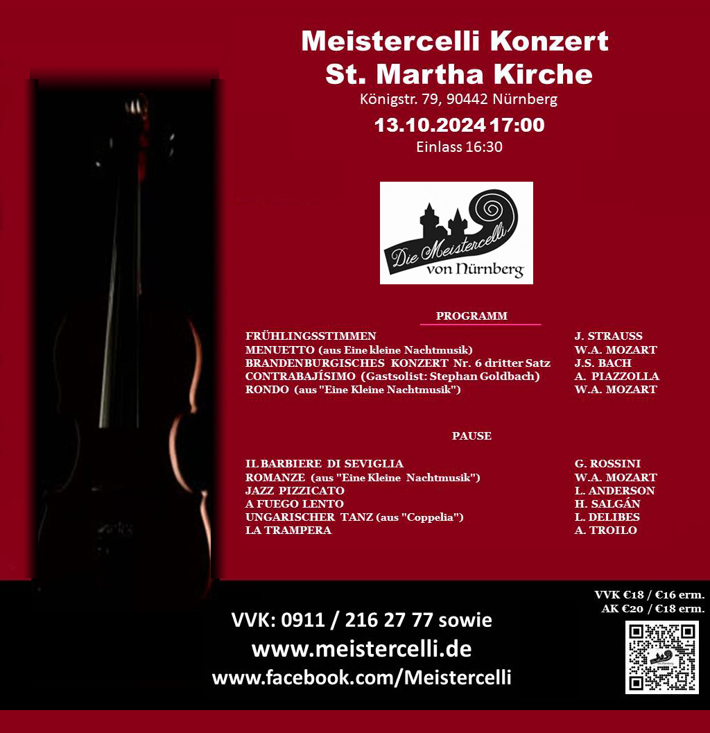 Konzert am 13.10.2024 in der St. Martha Kirche in Nrnberg