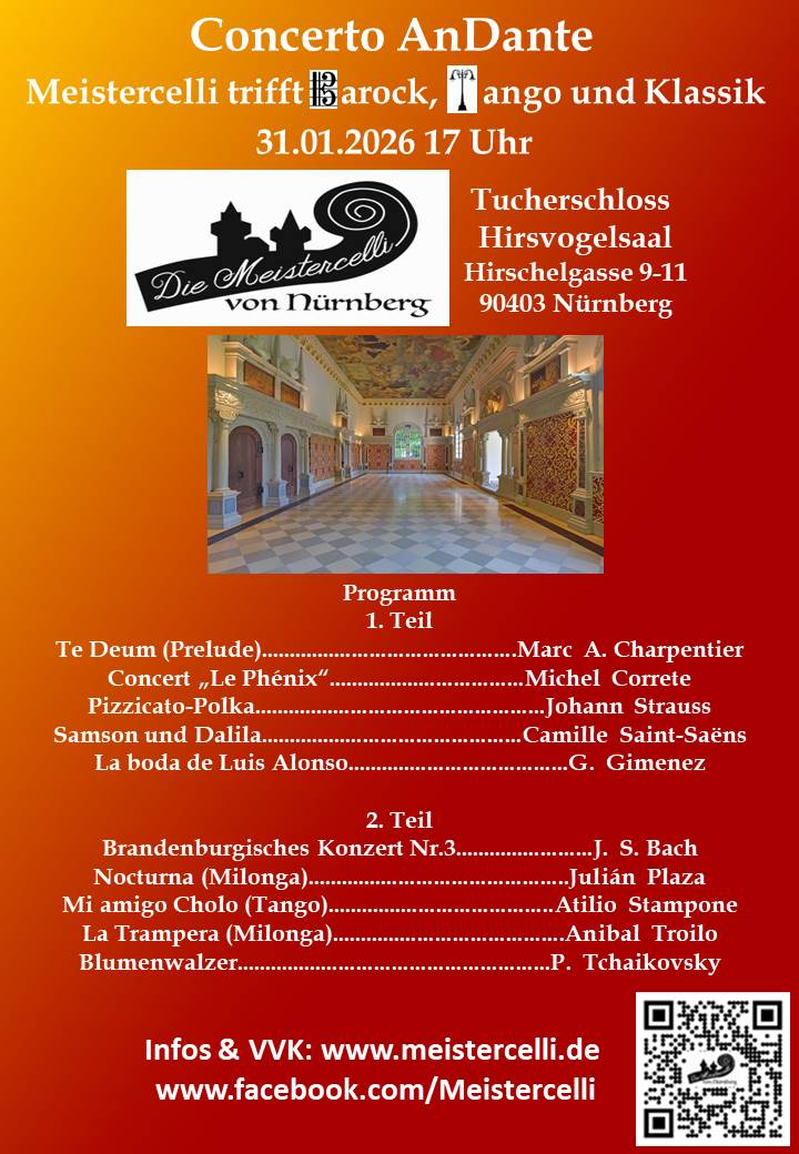 Jahresbeginn Konzert am 31.01.2026 am Tucherschloss - Hirsvogelsaal in Nrnberg