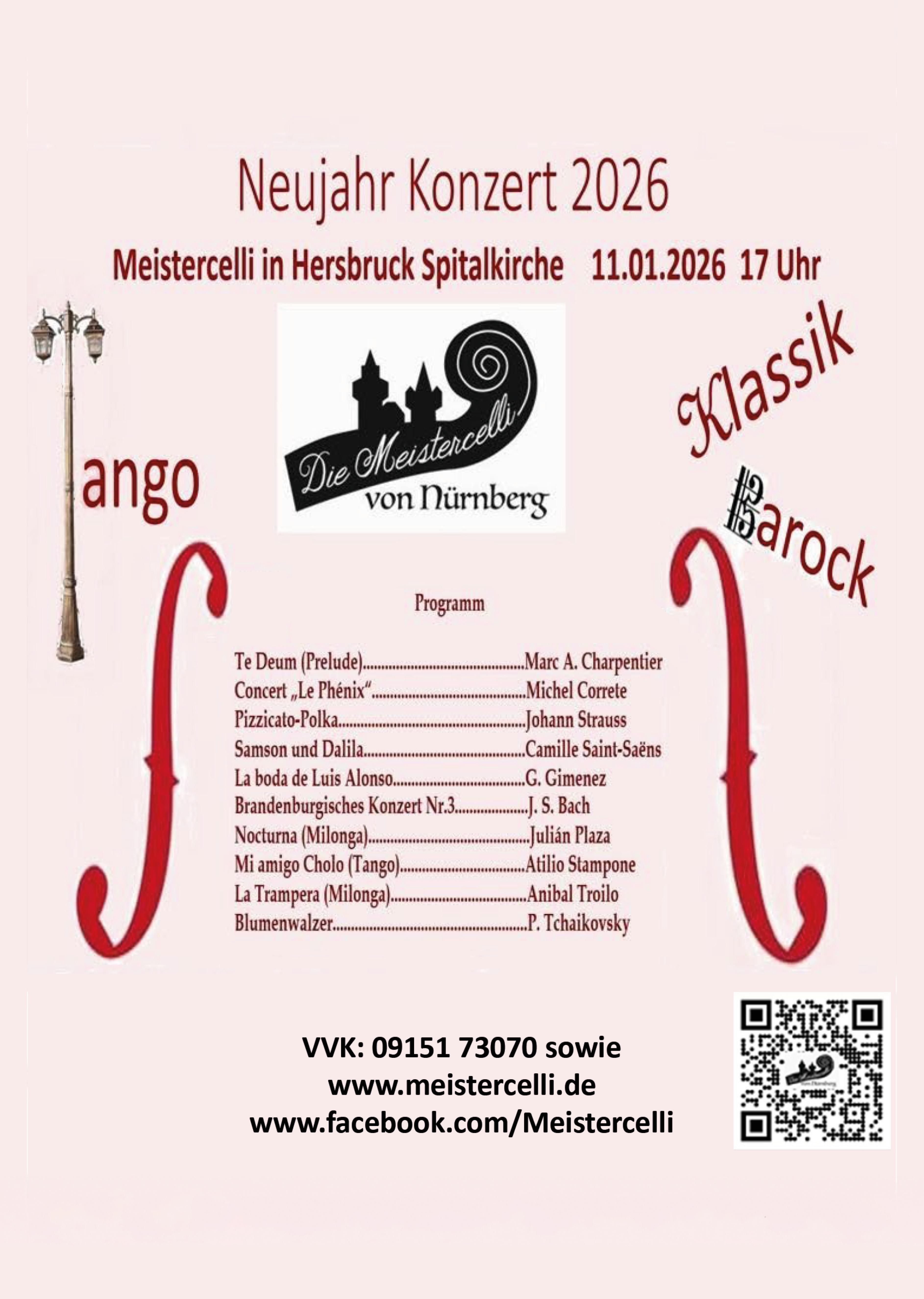 Neujahr Konzert am 11.01.2026 in der Spitalkirche in Hersbruck